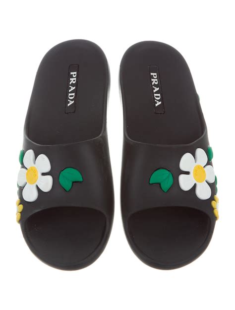 prada rubber flower sandals|Prada heels sandals.